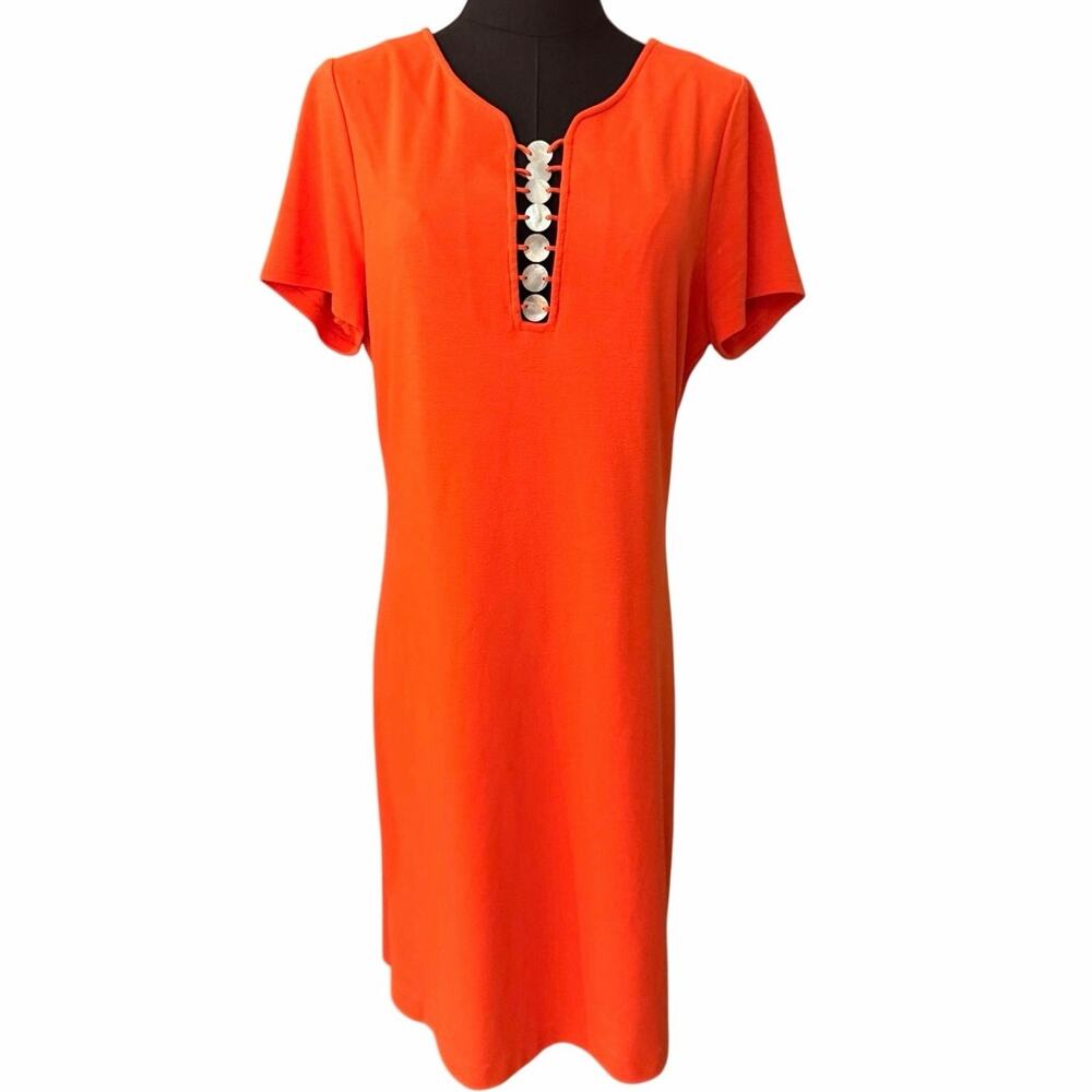 Cluny Orange Knit Dress Size 14